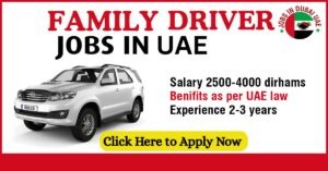 UAE Family Driver Job 2025